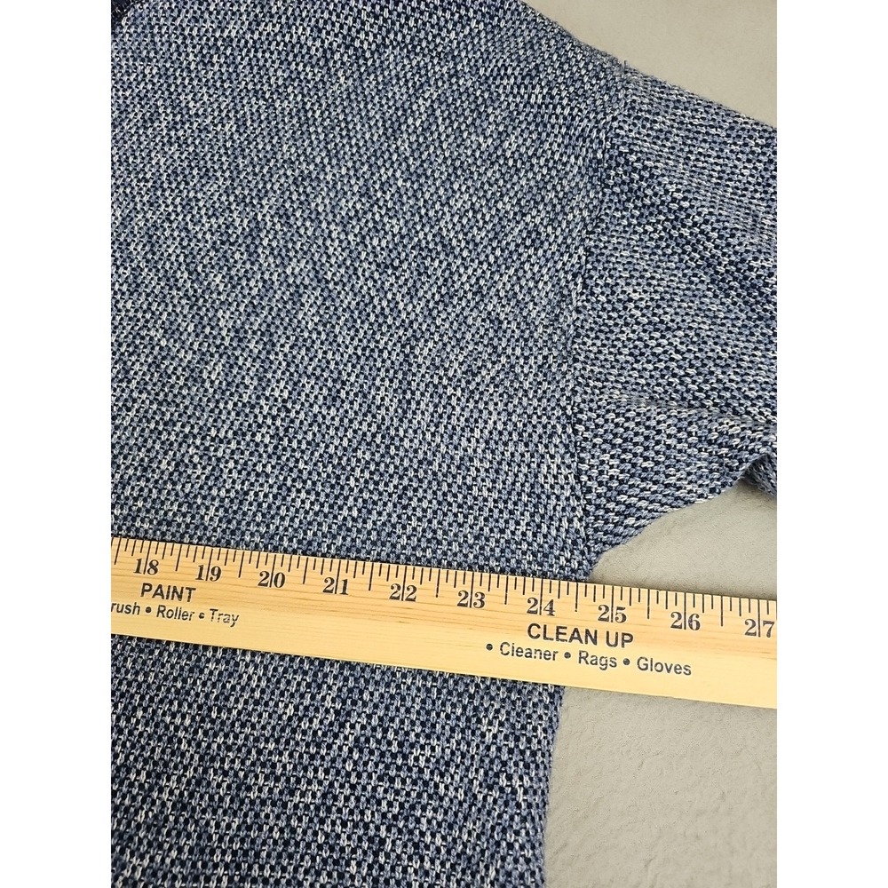 J. Jill PureJill Knit Cowl Neck 3/4 Sleeve Sweater Women's Large Heather Blue - Picture 3 of 7